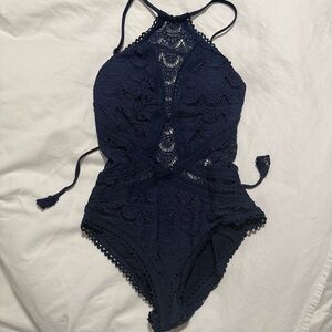 BECCA Navy Blue Lace Swimwear
